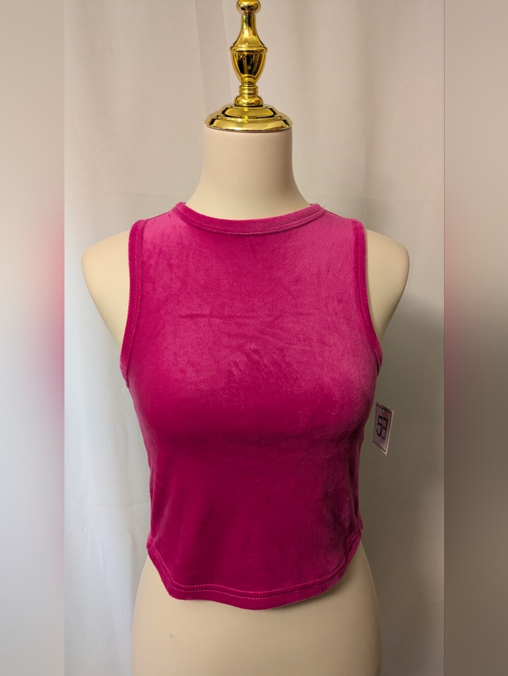 🎇🎆Women's Fuchsia Velvet Sleeveless Tank Top NWT